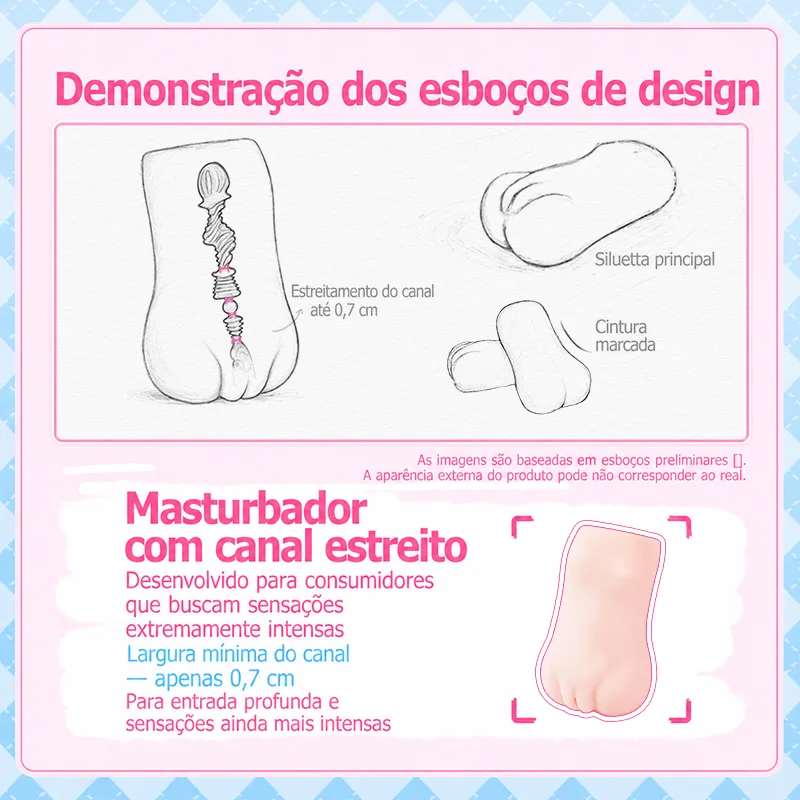 Masturbador Masculino com Entrada Ultraestreita de 0,7 cm e Vagina Artificial product image 3