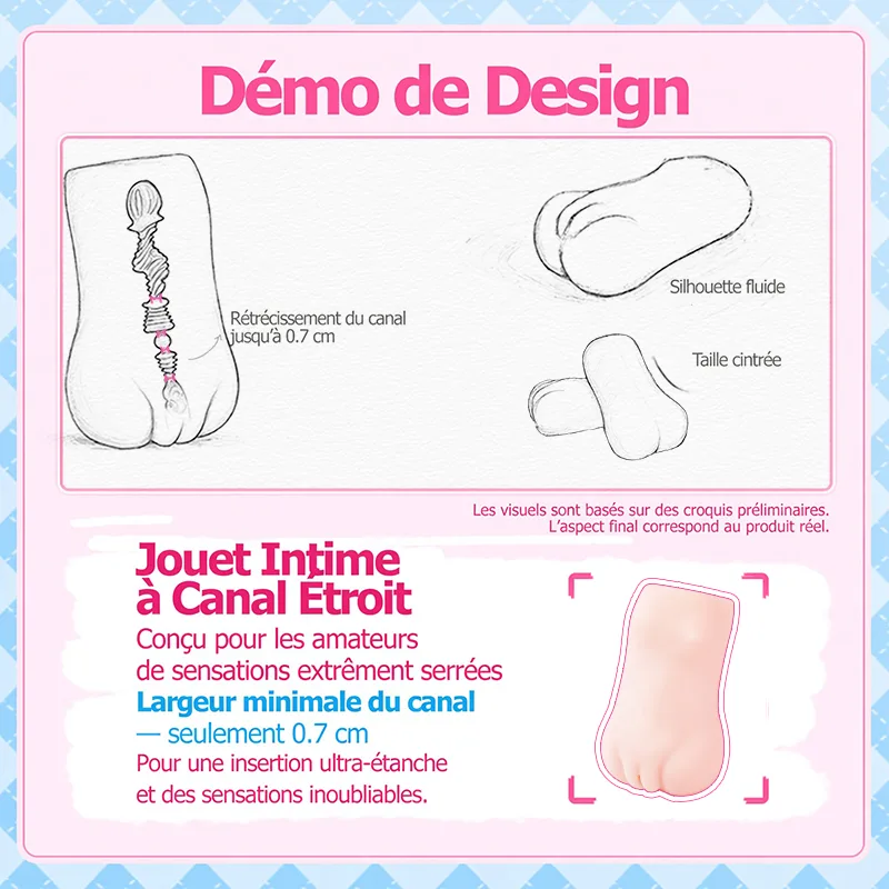 Masturbateur Homme avec Entrée Ultra-Étroite de 0,7 cm et Vagin Artificiel product image 3
