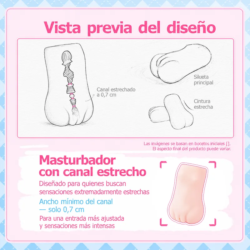 Masturbador Masculino con Entrada Ultraestrecha de 0.7 cm y Vagina Artificial para Hombres product image 3
