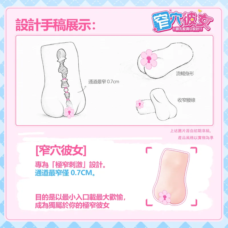 奢姬 窄穴彼女 男用自慰器 0.7公分超窄入口飛機杯 仿真陰道成人用品 product image 3