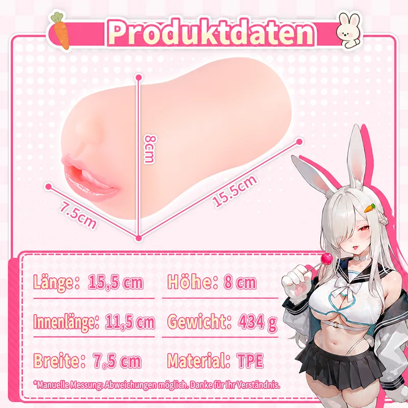 Realistischer Mund Männer Masturbator Weiches TPE Oral Kanal Onahole, Bild 10 anzeigen