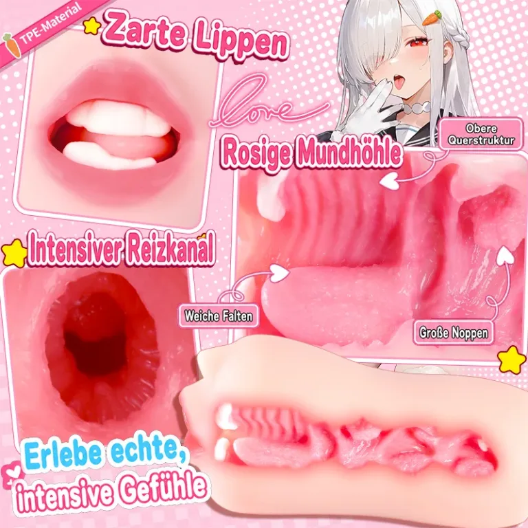 Realistischer Mund Männer Masturbator Weiches TPE Oral Kanal Onahole product image 3