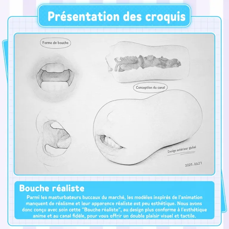 Masturbateur Homme Bouche Réaliste TPE Doux Canal Oral Onahole product image 4