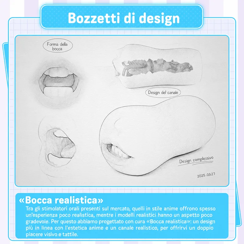Visualizza Masturbatore Uomo Bocca Realistica TPE Morbido Canale Orale Onahole, immagine 5