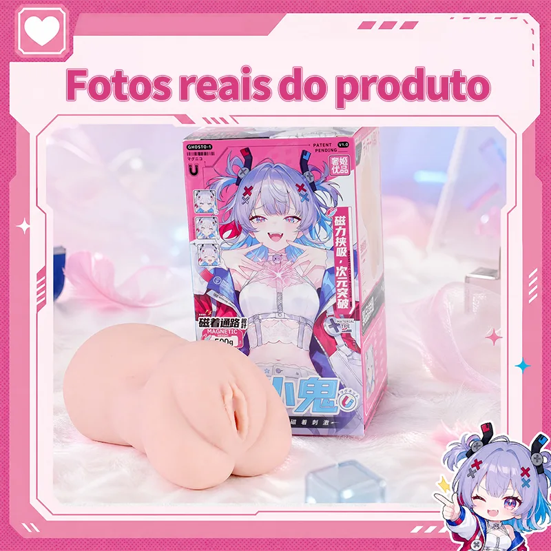 Ver Magnetic Ghost Masturbador Masculino Anime TPE Macio Vagina Artificial Onahole Canal Magnético, imagem 10
