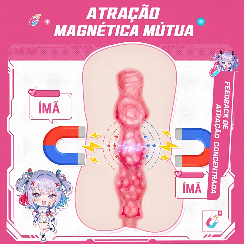 Ver Magnetic Ghost Masturbador Masculino Anime TPE Macio Vagina Artificial Onahole Canal Magnético, imagem 5