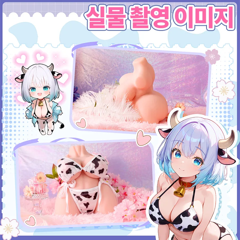 풍만한 카우걸 토르소 남성용 자위기구 TPE 4홀 오나홀 대형 인조 질 이미지 11 보기