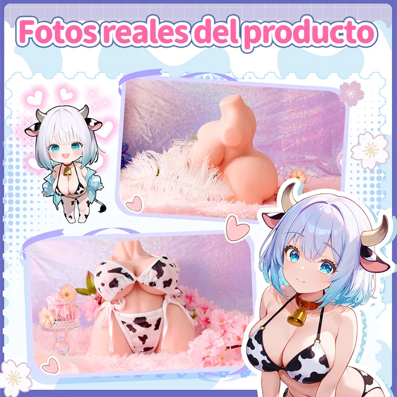 Ver Muñeca Sexual Torso Cowgirl Pechos Grandes Masturbador Masculino TPE 4 Orificios Onahole Vagina Artificial, imagen 11