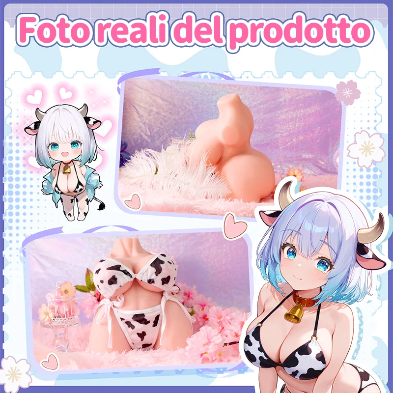 Visualizza Bambola Torso Cowgirl Formosa Masturbatore Uomo TPE 4 Fori Onahole Vagina Artificiale Grande, immagine 11