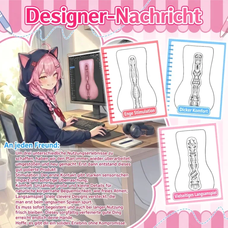 Little Ghost Diary Männer Masturbator aus weichem TPE mit drei Texturen product image 2