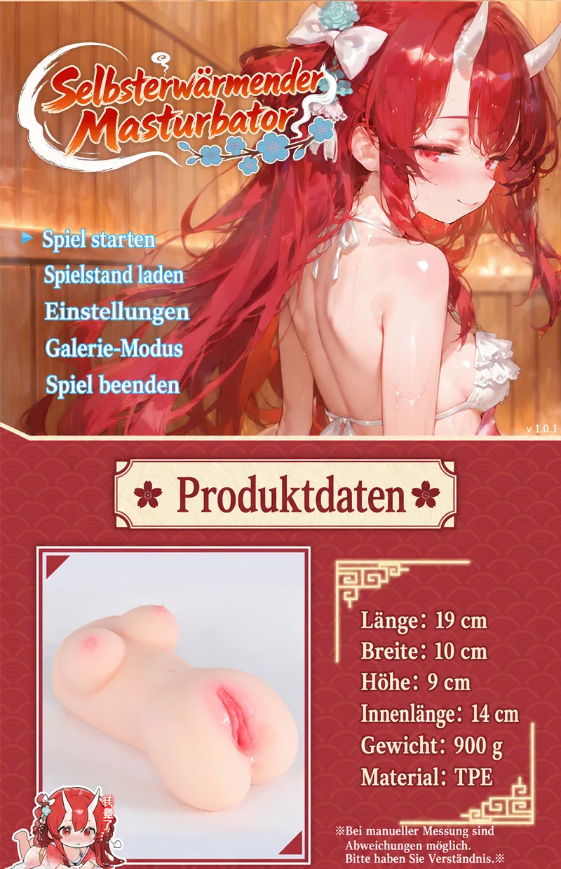 Hot Hot Chan beheizbarer vibrierender Masturbator für Männer, weicher TPE-Torso, künstliche Vagina, 8 Modi, 14-cm-Texturkanal - detail image 14