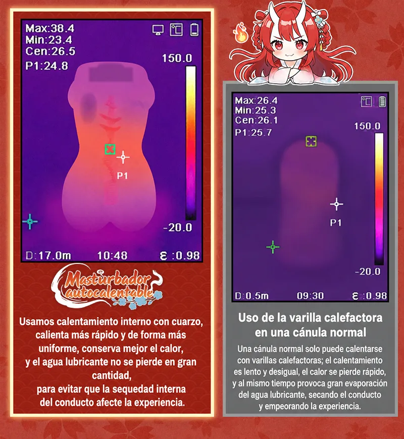 Hot Hot Chan Masturbador Masculino Calefactable Vibrador Vagina Artificial TPE Suave Huevo 8 Modos Canal Texturizado 14 cm - detail image 09