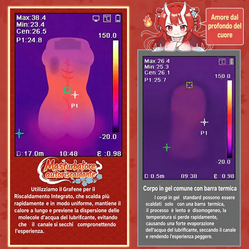Visualizza Hot Hot Chan Masturbatore Uomo Riscaldante e Vibrante Torso in TPE Morbido Vagina Artificiale 8 Modalità Canale da 14 cm, immagine 6