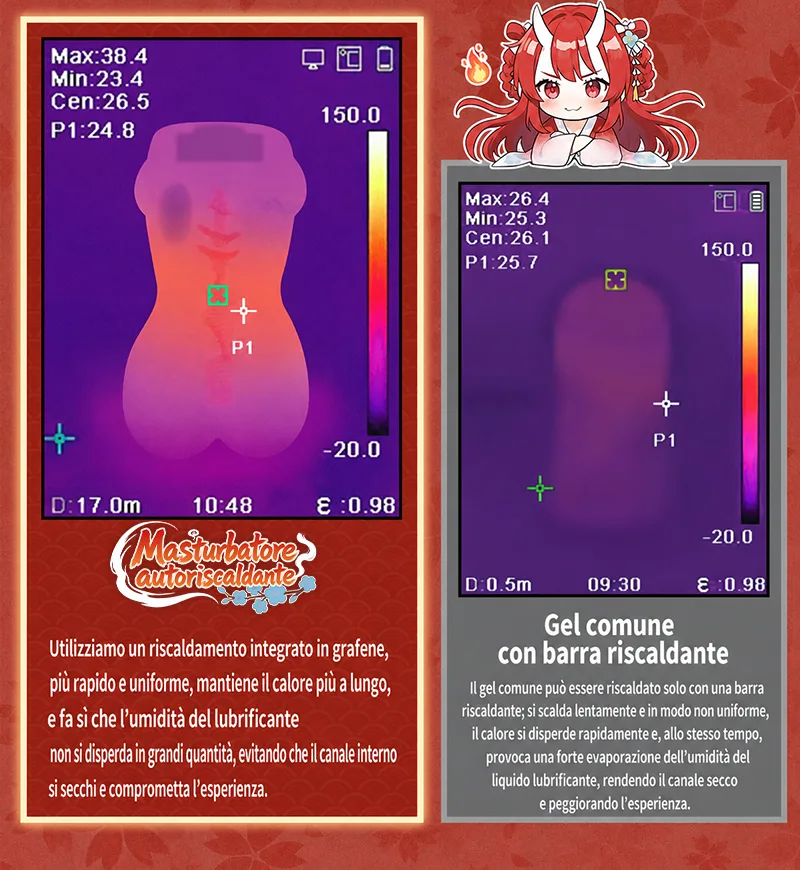 Hot Hot Chan Masturbatore Uomo Riscaldante e Vibrante Torso in TPE Morbido Vagina Artificiale 8 Modalità Canale da 14 cm - detail image 09