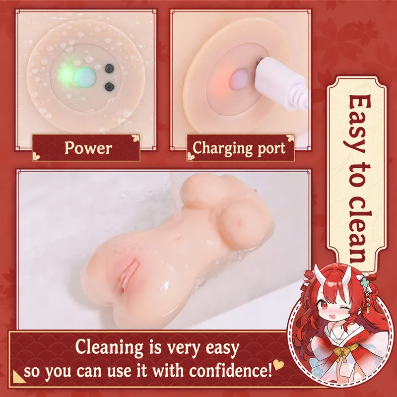 Hot Hot Chan Heated Vibrating Male Masturbator Soft TPE Pocket Pussy Onahole Artificial Vagina 8 Modes 14 cm Textured Channel product image 4