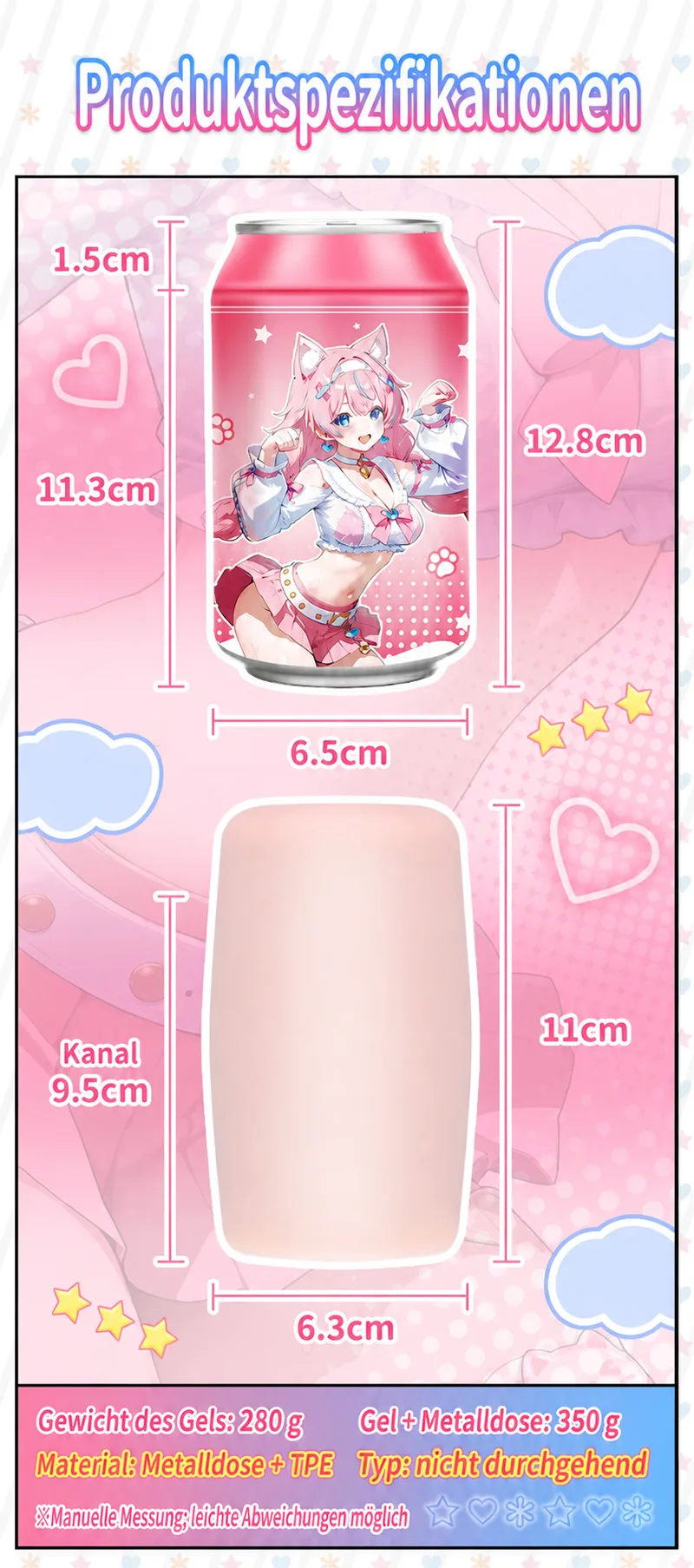 SHEJI Vitality Can Girl Herren-Masturbator, weiches TPE-Onahole mit drei Kanaltypen - detail image 11