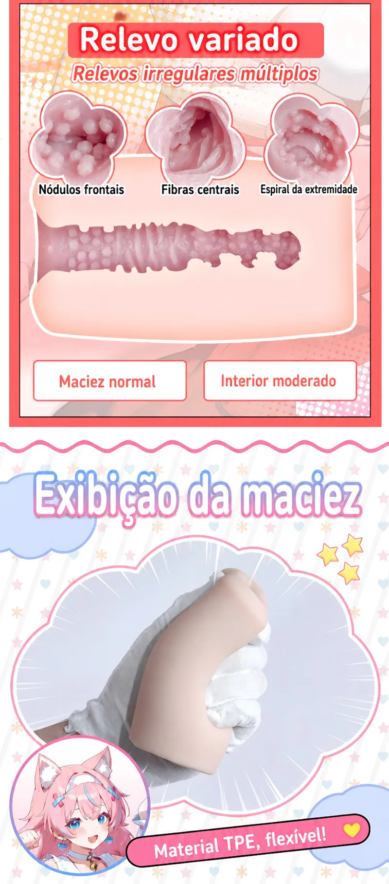 SHEJI Vitality Can Girl Masturbador Masculino, Vagina Artificial TPE com Três Tipos de Canal - detail image 07