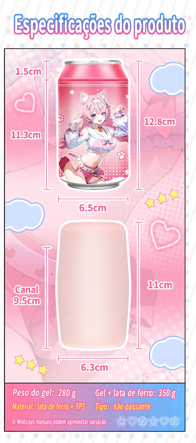 SHEJI Vitality Can Girl Masturbador Masculino, Vagina Artificial TPE com Três Tipos de Canal - detail image 11