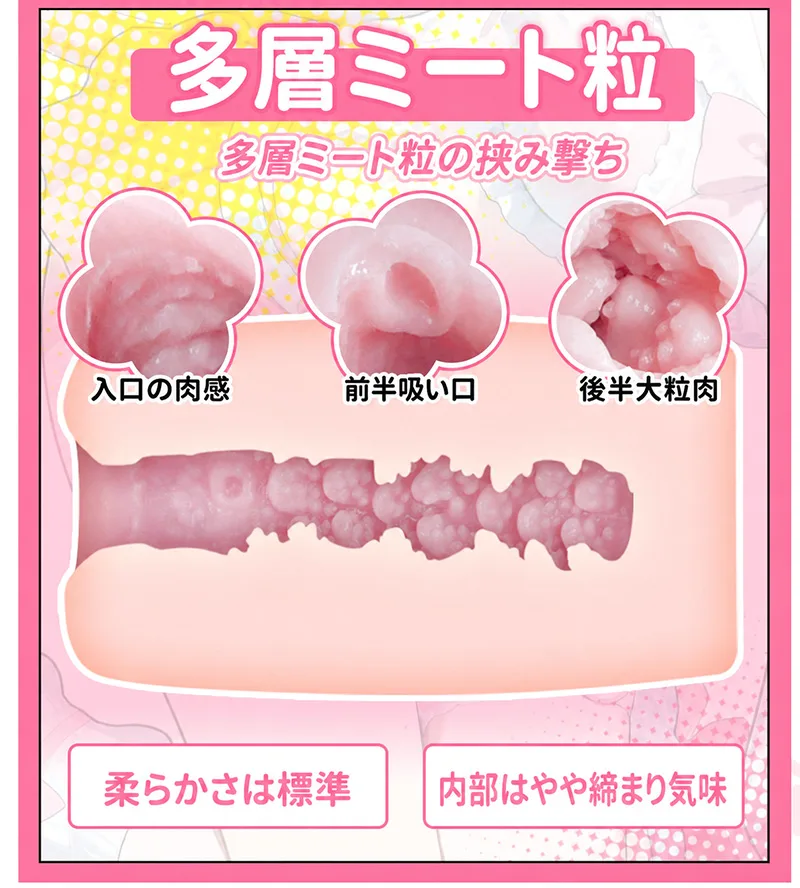 奢姫 元気缶娘 男性用オナホール ソフトTPE 3種類チャンネル - detail image 03