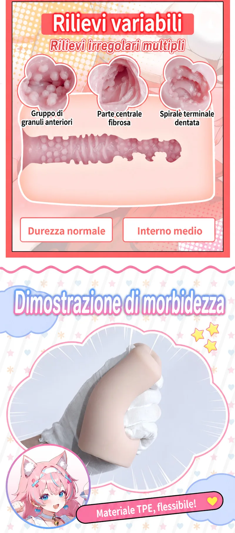 SHEJI Vitality Can Girl Masturbatore Uomo, Vagina Artificiale TPE con Tre Tipi di Canale - detail image 07