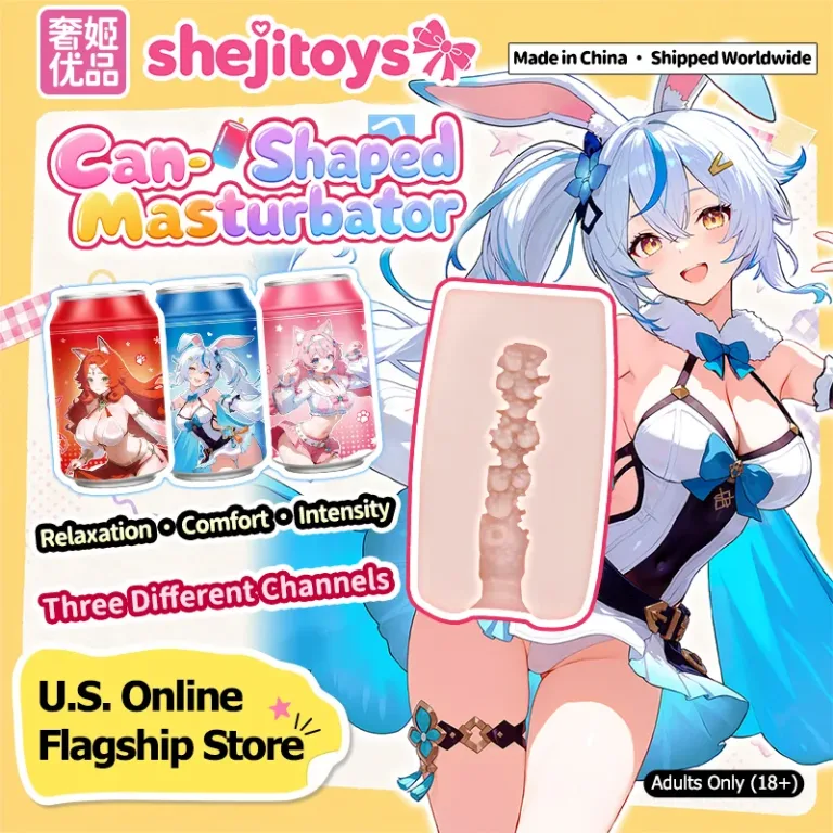 SHEJI Vitality Can Girl Male Masturbator, Soft TPE Pocket Pussy Onahole with Three Channel Types