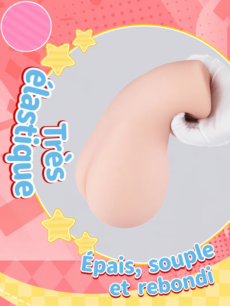 SHEJI Hayase Trois Entrées Masturbateur Homme Triple Orifice, Fessier TPE 1300 g à 3 Canaux Texturés - detail image 08