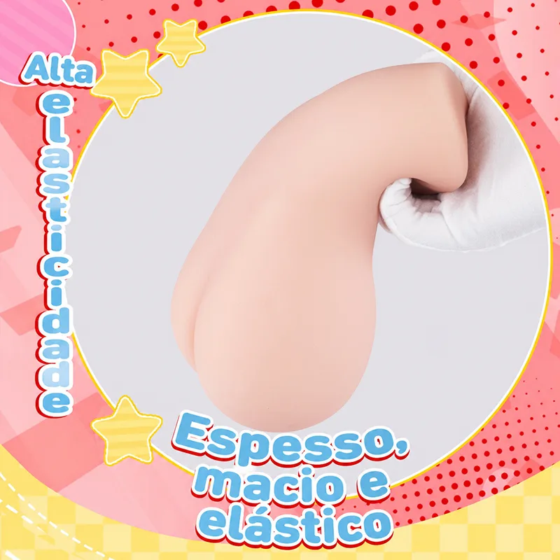 Ver SHEJI Hayase de Três Entradas Masturbador Masculino 3 Orifícios, Bumbum TPE 1300 g com 3 Canais, imagem 10