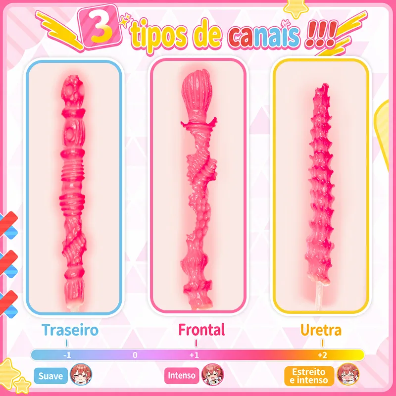 Ver SHEJI Hayase de Três Entradas Masturbador Masculino 3 Orifícios, Bumbum TPE 1300 g com 3 Canais, imagem 4