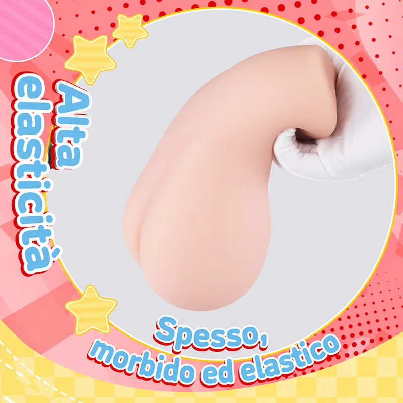 Visualizza SHEJI Hayase a Tre Ingressi Masturbatore Uomo 3 Fori, Sedere TPE da 1300 g con 3 Canali Testurizzati, immagine 10