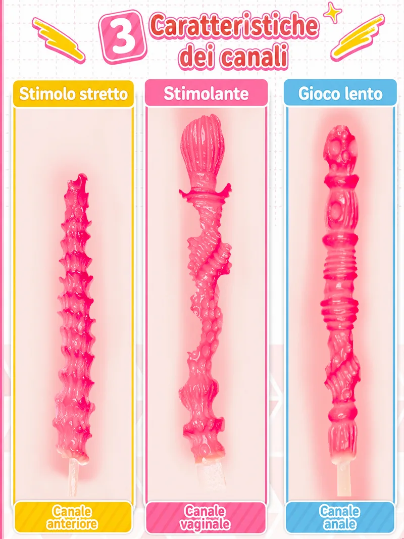 SHEJI Hayase a Tre Ingressi Masturbatore Uomo 3 Fori, Sedere TPE da 1300 g con 3 Canali Testurizzati - detail image 02