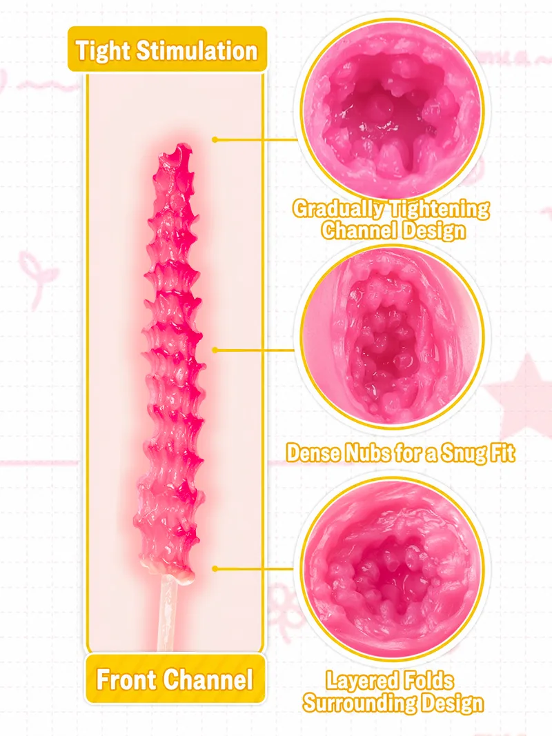 SHEJI Three-Entry Hayase Triple Hole Male Masturbator, 1300 g TPE Pocket Pussy with 3 Textured Channels - detail image 06