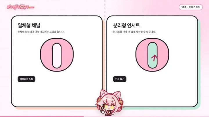 일체형과 분리형 남성용 자위기구의 차이